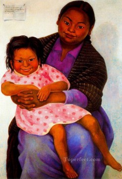Diego Rivera Painting - portrait of madesta and inesita 1939 Diego Rivera